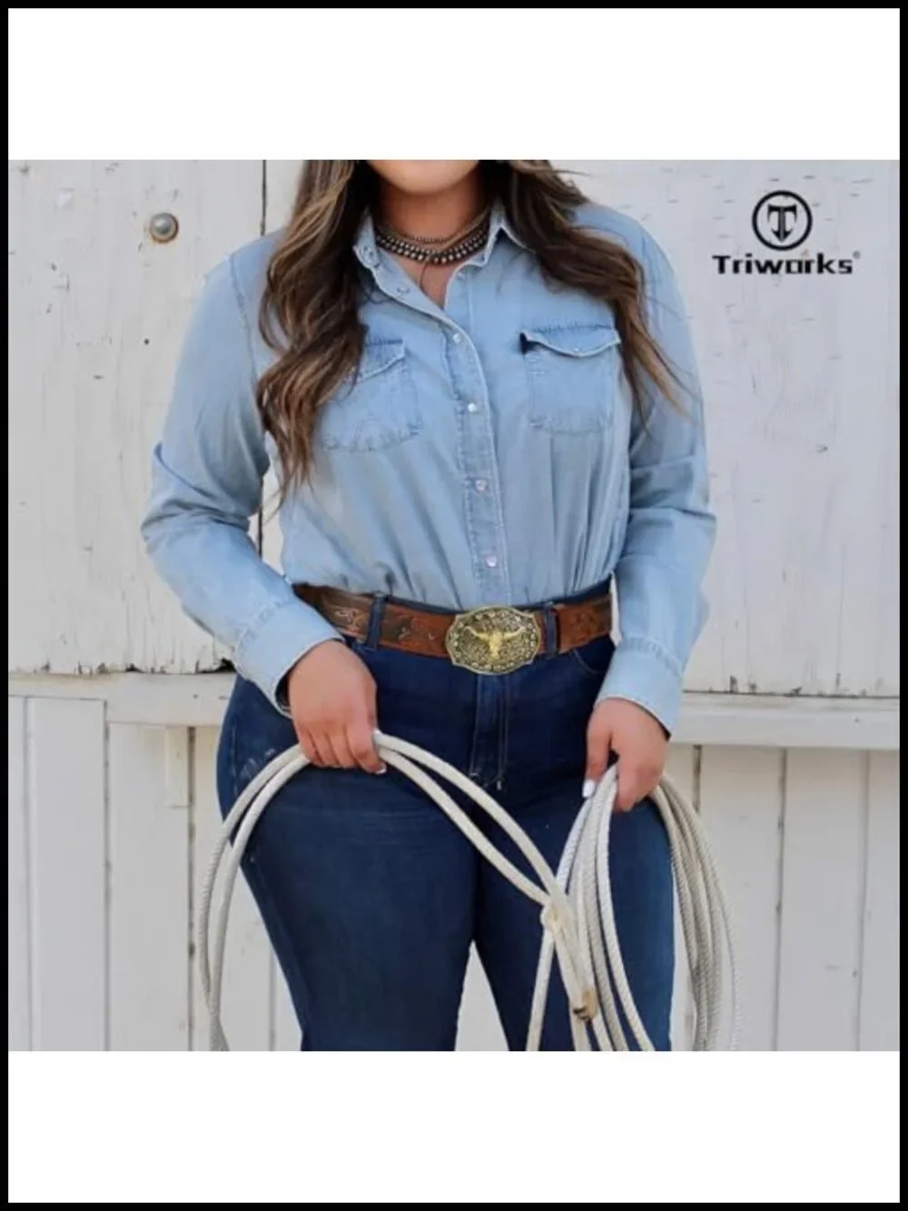Western Cowboy Belt with Floral Engraved Buckle for Men Women